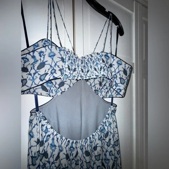 NWT | Sachin + Babi Blue Vine Print Heather Dress Size 6 & 10 - Picture 6 of 9